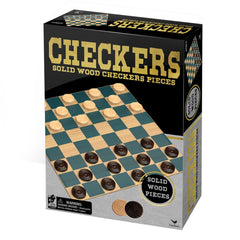 Classic Wooden Checkers - Toyworld