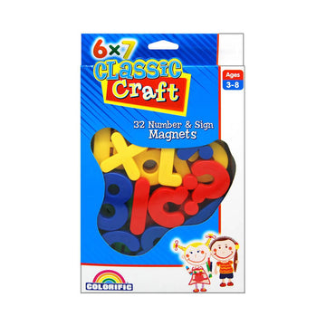 Classic Craft 32 Number Sign Magnets - Toyworld