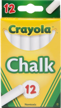 Crayola Chalk White 12 Pack - Toyworld