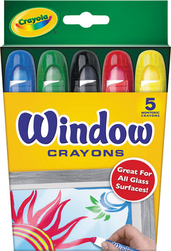 Crayola Window Crayons 5 Pack - Toyworld