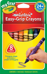 Crayola 8 My First Washable Triangular Crayons - Toyworld