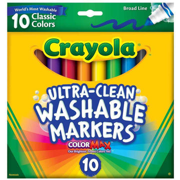 Crayola Ultra Clean Washable Markers 10 Pack - Toyworld