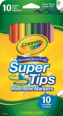 Crayola Washable Super Tip Markers 10Pk - Toyworld