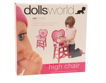 DOLLS WORLD WOODEN DOLLS HIGH CHAIR