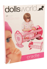 DOLLS WORLD WOODEN ROCKING CRADLE