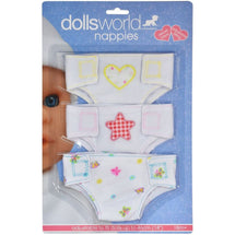 Dolls World Baby Fabric Nappies 3 Pack - Toyworld