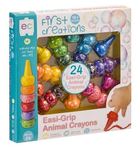 Ec First Creations Easi-Grip Animal Crayons | Toyworld