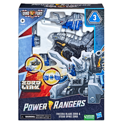 Power Rangers Dino Fury Tricera Blade Zord And Stego Spike Zord | Toyworld