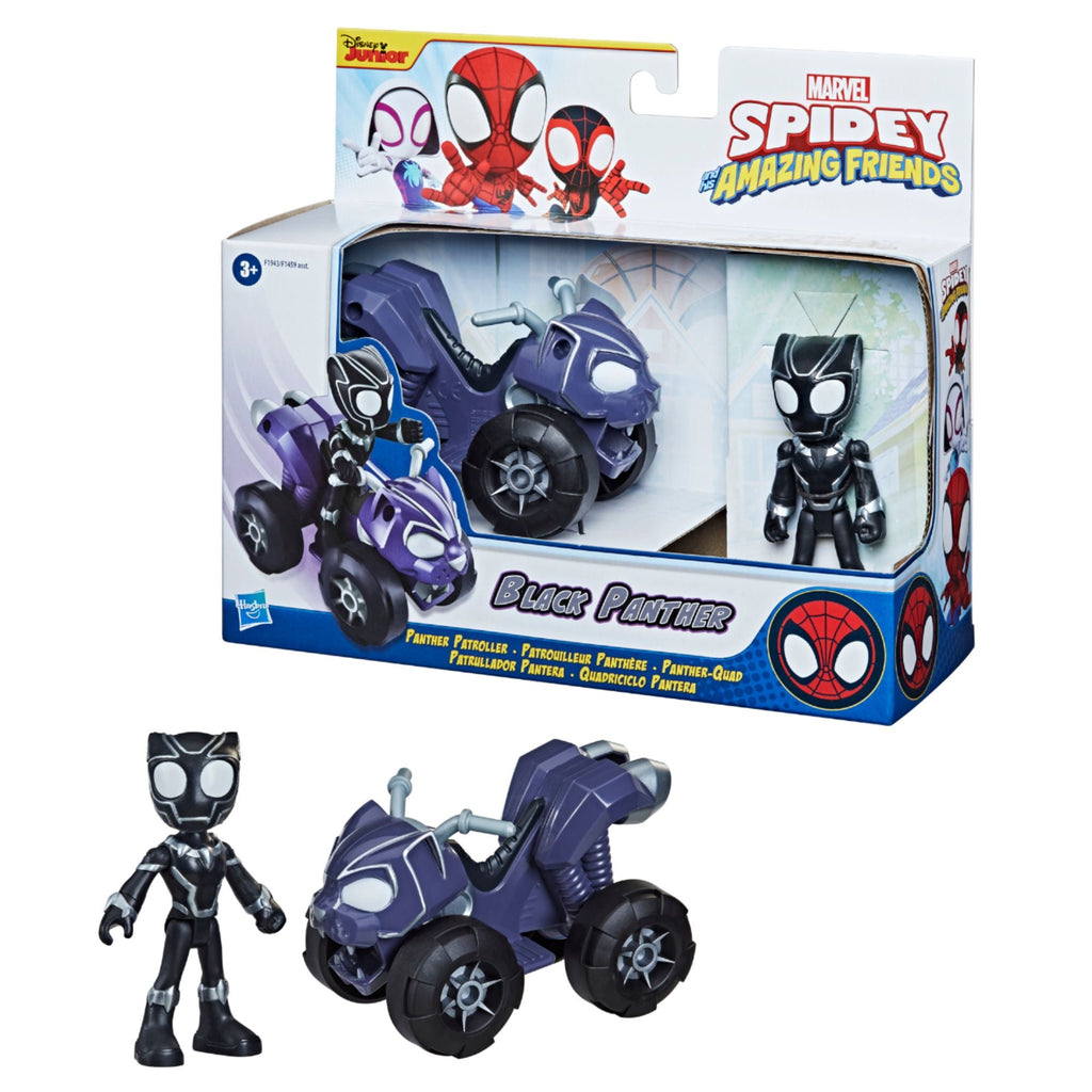 Marvel Spidey And Amazing Friends Vehicle And Figure Black Panther | Toyworld