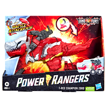 Power Rangers Battle Attackers T Rex Champion Zord | Toyworld