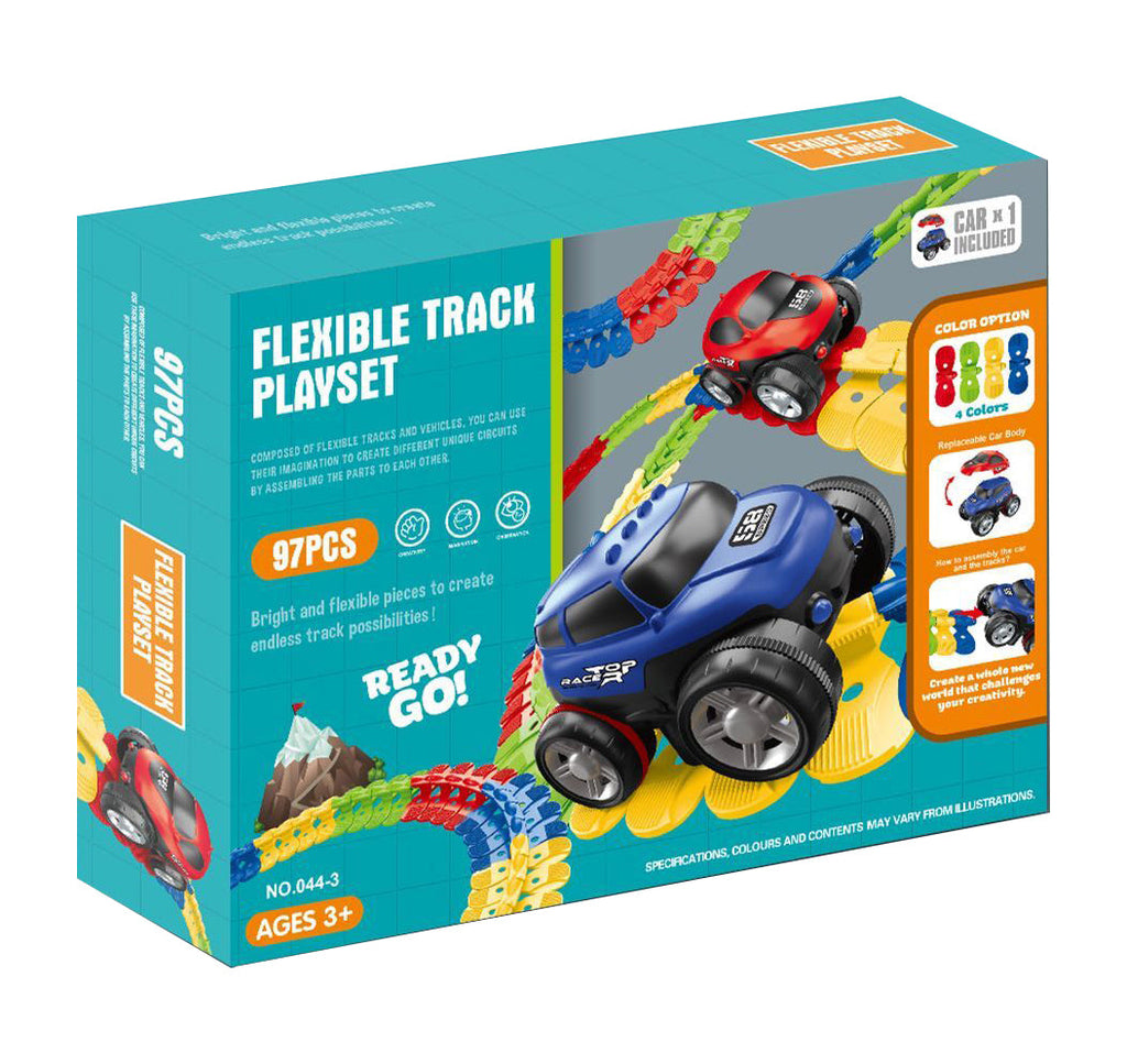 FLEXIBLE TRACK PLAYSET 97 PIECES
