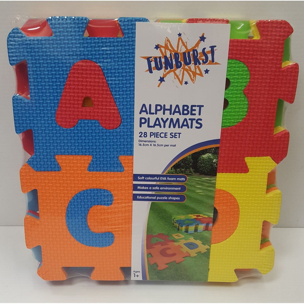 Funburst Alphabet Playmat 28 Piece Set Assorted Styles - Toyworld