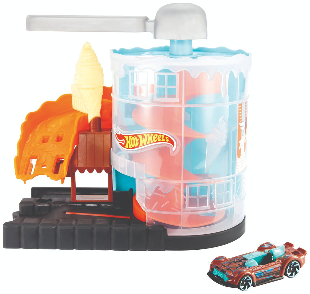 Hot Wheels Downtown Ice Cream Meltdown - Toyworld