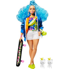 Barbie Extra Doll With Skateboard & Pet Kittens | Toyworld