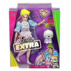 Barbie Extra Doll In Shimmery Look With Pet Puppy Img 1 | Toyworld