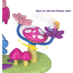 POLLY POCKET RAINBOW FUNLAND FAIRY FLIGHT RIDE