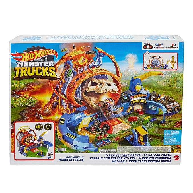 HOT WHEELS MONSTER TRUCKS T-REX VOLCANO ARENA PLAYSET