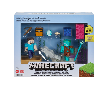 Minecraft Dolphins Treasure Adventure Pack | Toyworld