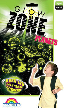Glow Zone Planets Stickers - Toyworld