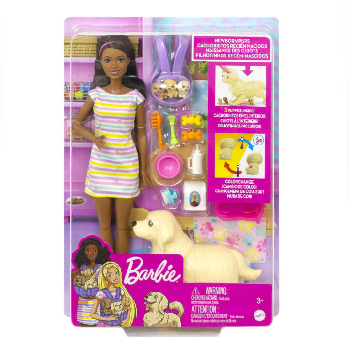 BARBIE NEWBORN PUPS BRUNETTE