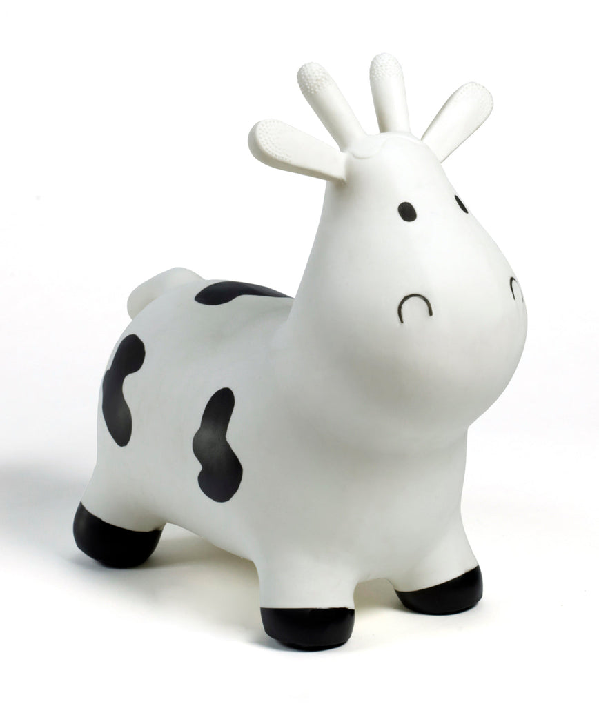 Happy Hopperz White Cow Small - Toyworld