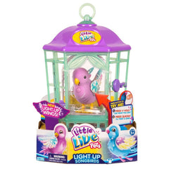 Little Live Pets Light Up Songbirds Bird Cage Rainbow Glow - Toyworld