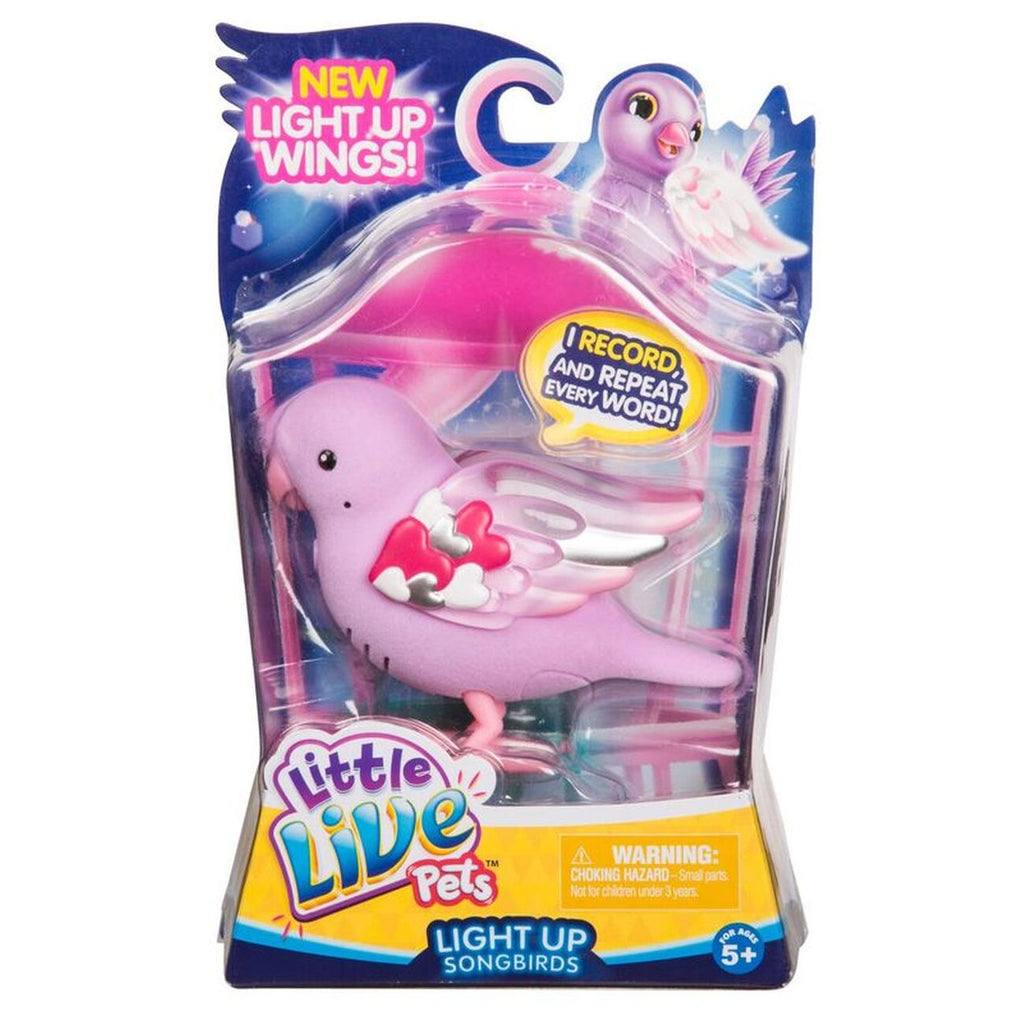 Little Live Pets Light Up Songbirds Single Bird Heart Beams - Toyworld