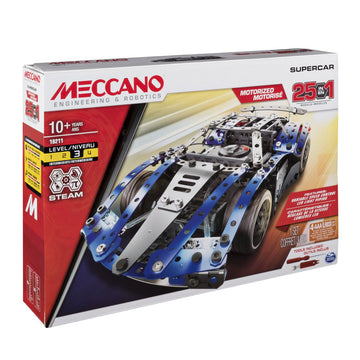 Meccano 25 Model Set With Motor Supercar - Toyworld
