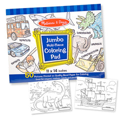 Melissa Doug Blue Jumbo Colouring Pad Img 1 - Toyworld