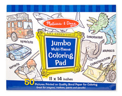 Melissa Doug Blue Jumbo Colouring Pad - Toyworld