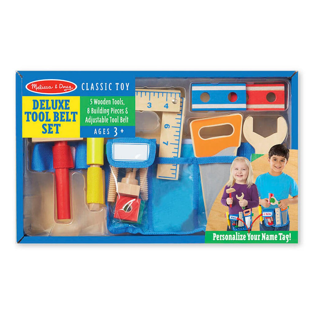 MELISSA & DOUG CLASSIC TOY DELUXE TOOL BELT SET