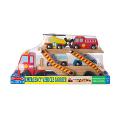 Melissa Doug Classic Toy Emergency Vehicle Carrier Img 1 - Toyworld