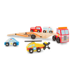 Melissa Doug Classic Toy Emergency Vehicle Carrier Img 2 - Toyworld