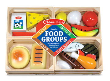 Melissa Doug Food Groups Wooden Play Food - Toyworld