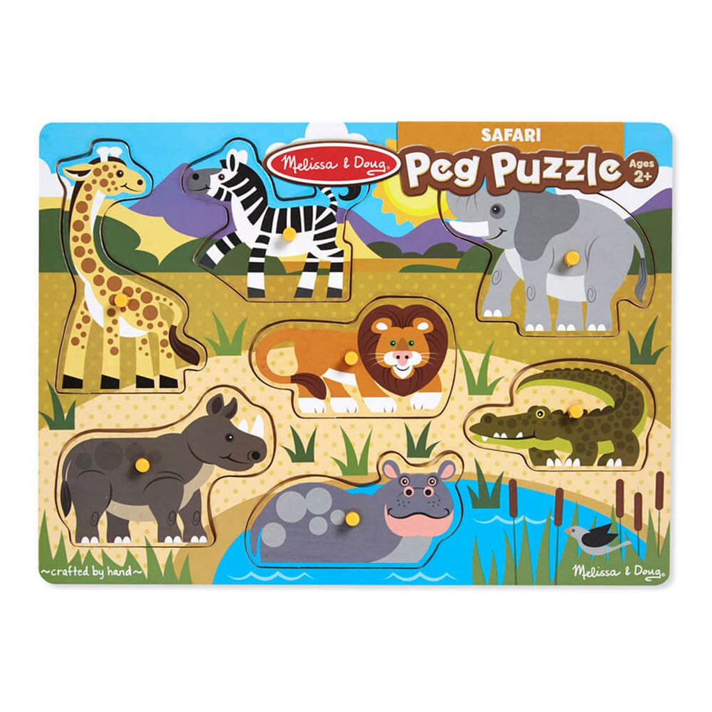 Melissa Doug Safari Peg Puzzle - Toyworld