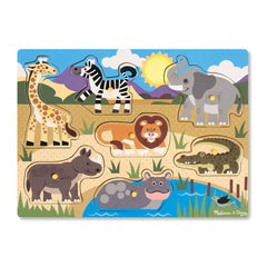 Melissa Doug Safari Peg Puzzle Img 1 - Toyworld