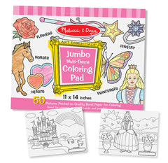 Melissa Doug Pink Jumbo Colouring Pad Img 1 - Toyworld