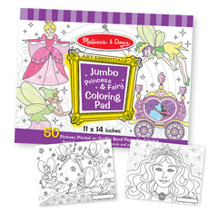Melissa Doug Princess Fairy Jumbo Colouring Pad Img 1 - Toyworld