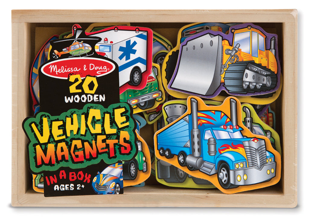 Melissa Doug Wooden Vehicle Magnets - Toyworld