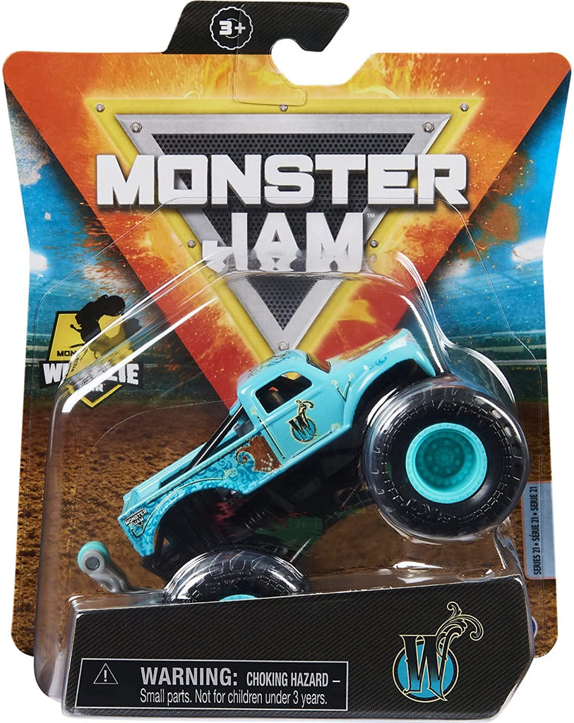 MONSTER JAM 1:64 DIE CAST WITH WHEELIE BAR W