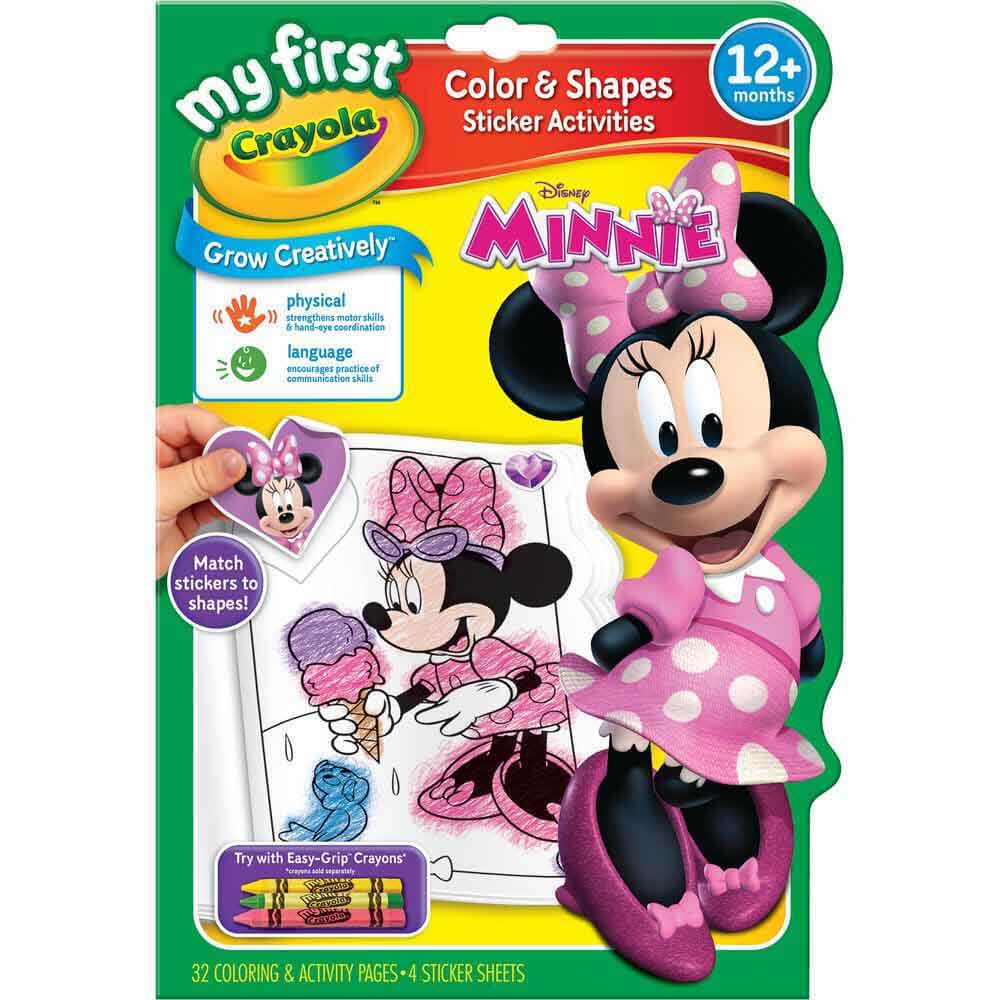 My First Crayola Color Shapes Sticker Activities Book Minnie Mouse - Toyworld