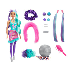 Barbie Colour Reveal Glitter! Hair Swaps - Blue Img 1 | Toyworld