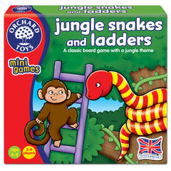 ORCHARD TOYS JUNGLE SNAKES AND LADDERS MINI GAME