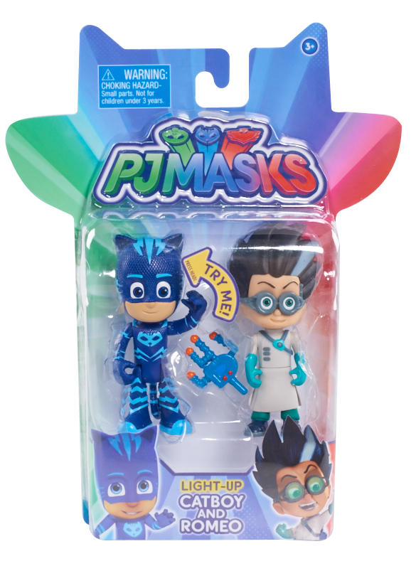 PJ MASKS LIGHT UP HERO VS VILLAIN FIGURE 2 PACK CATBOY AND ROMEO