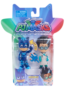 PJ MASKS LIGHT UP HERO VS VILLAIN FIGURE 2 PACK CATBOY AND ROMEO