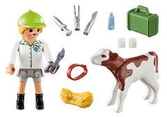 PLAYMOBIL 70252 SPECIAL PLUS VET WITH CALF