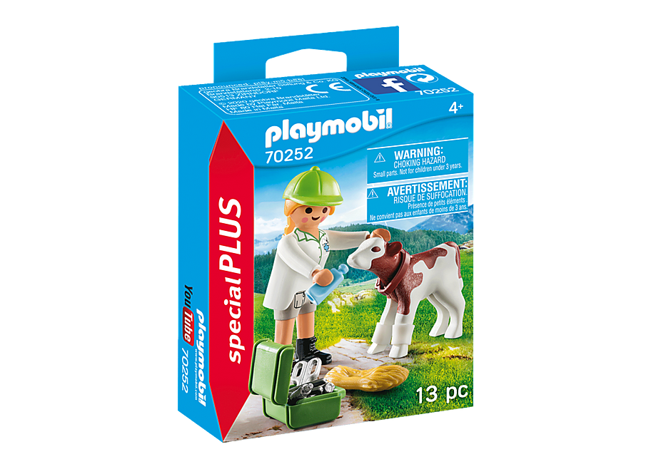 PLAYMOBIL 70252 SPECIAL PLUS VET WITH CALF