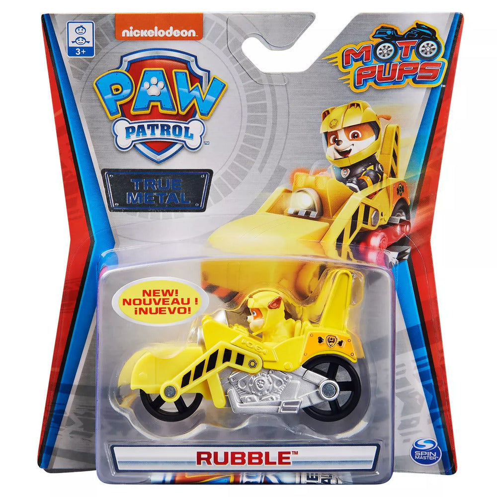 PAW PATROL TRUE METAL VEHICLE RUBBLE MOTO PUPS