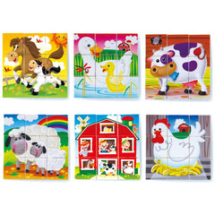 Playgo 9 Piece Farmhouse Block Puzzle Img 1 - Toyworld