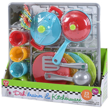 Playgo Dish Drainer Kitchenware 23 Pieces - Toyworld